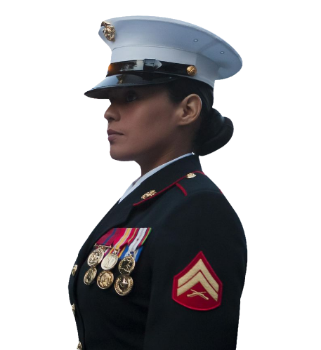 female marine dress blues