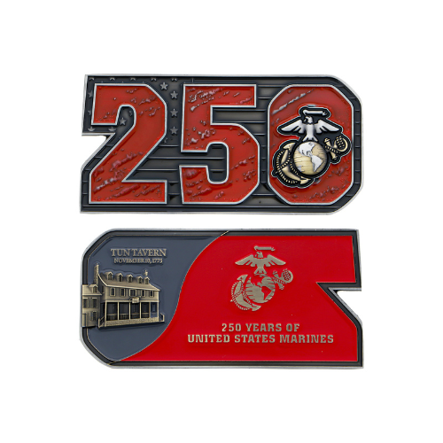 250th Birthday USMC 2.25-inch Coin Special Shape